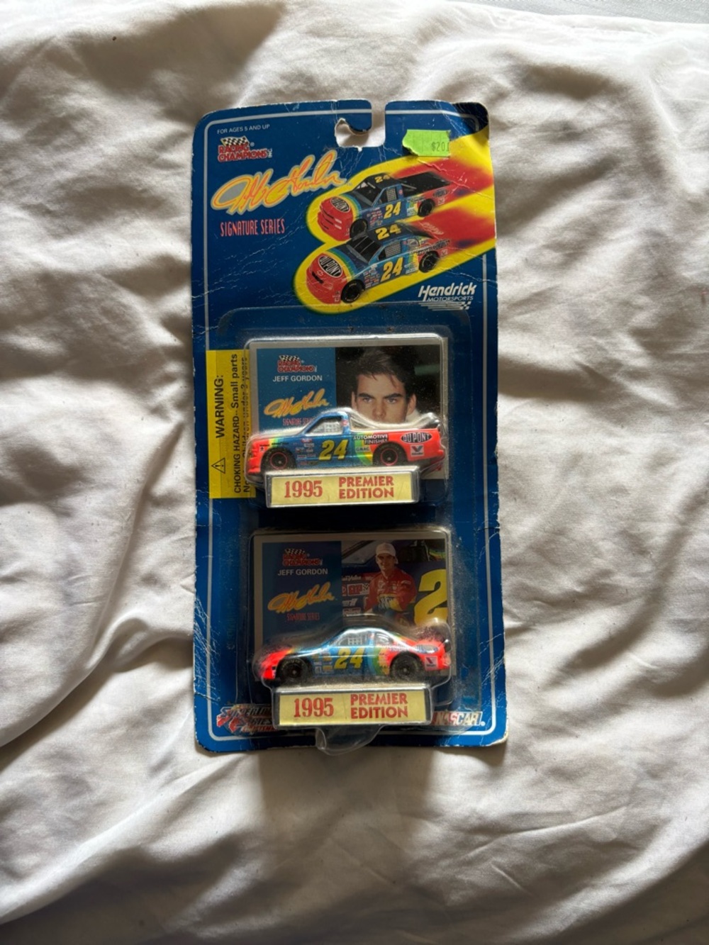 #24 Jeff Gordon 1995 Premier Edition Blue Toy Race Car Set